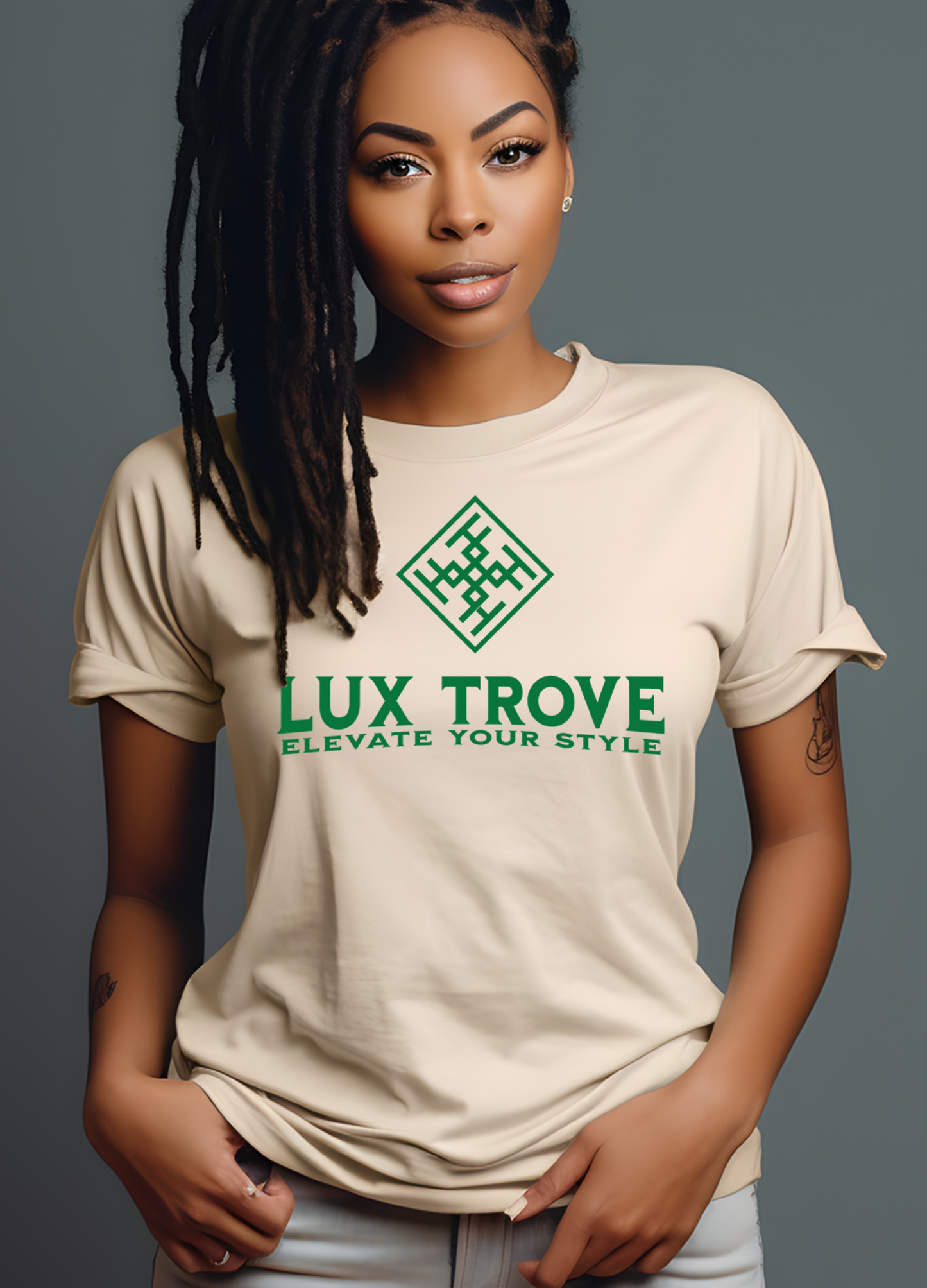 Green Signature Logo Organic Cotton Women's T-Shirt