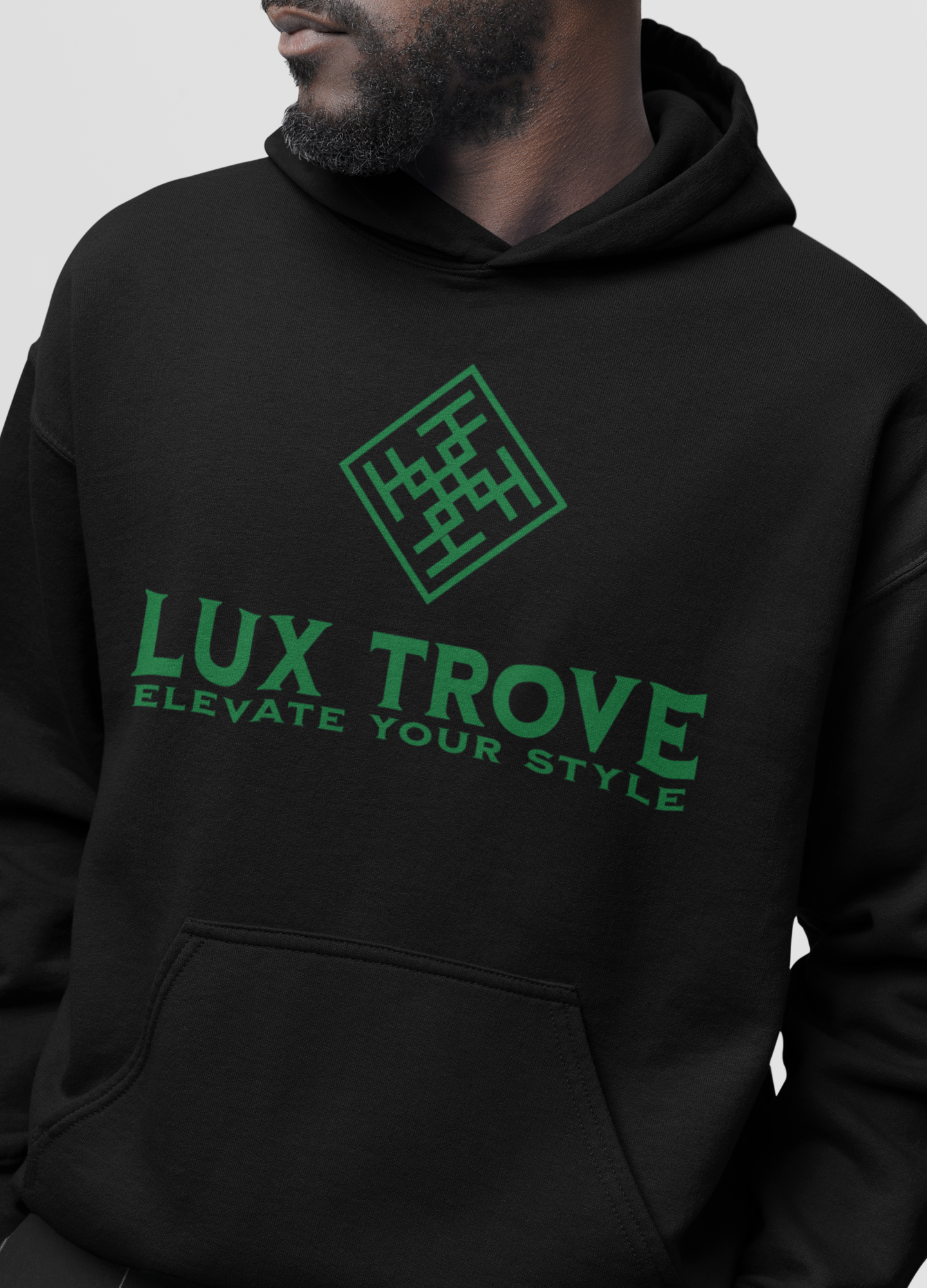 Green Signature Logo Luxury Men's Hoodie