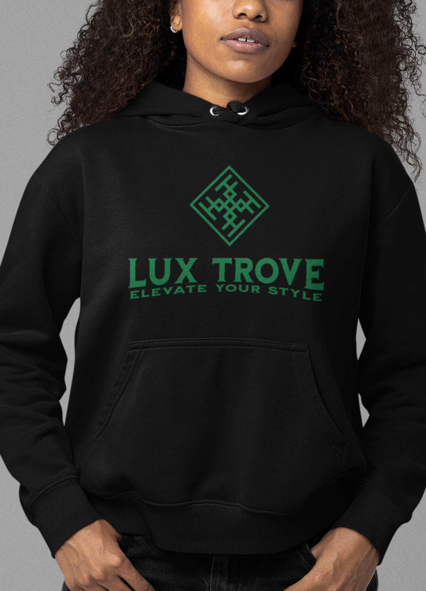 Green Signature Logo Women's Luxury Hoodie