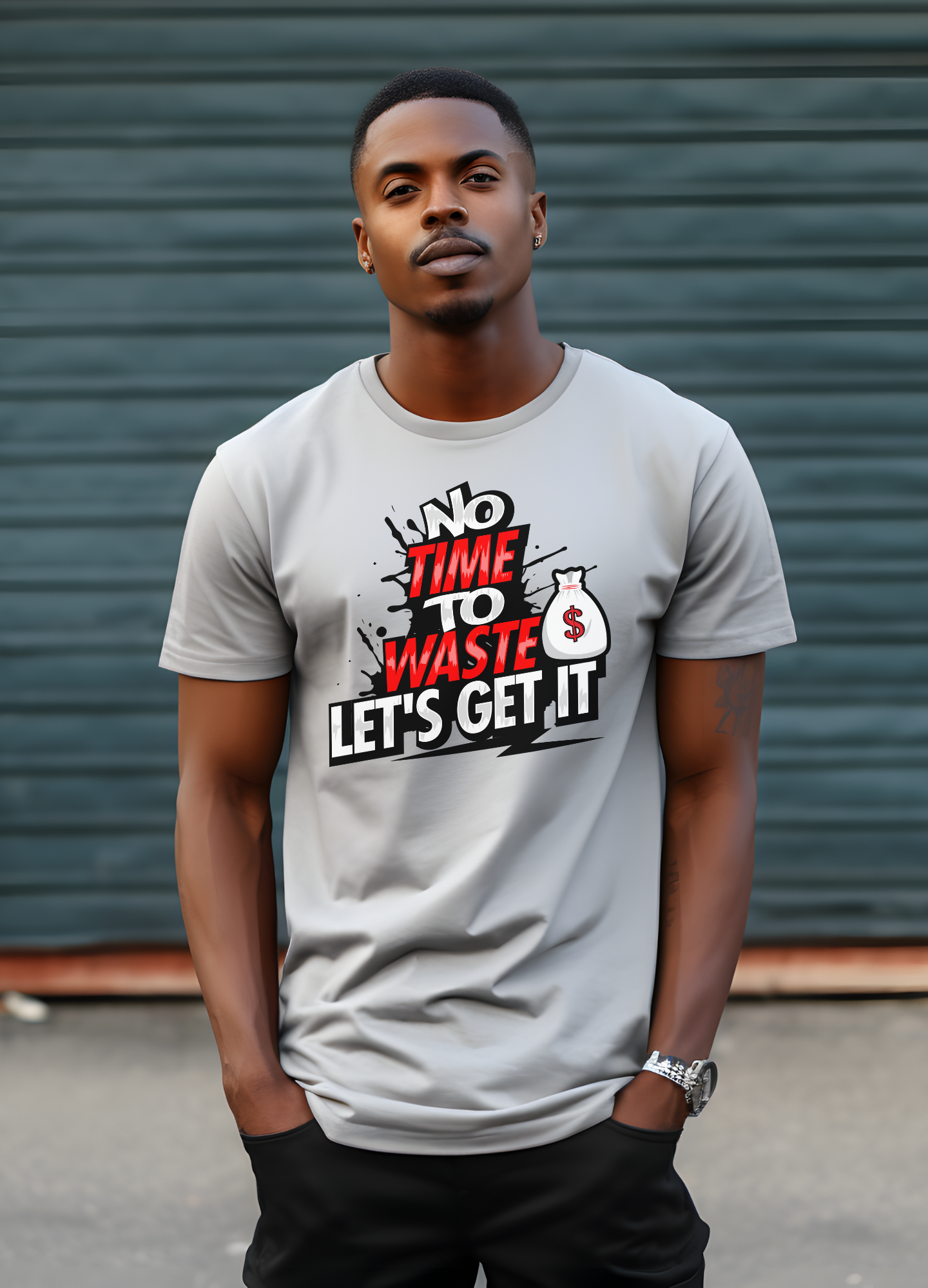 No Time To Waste, Let's Get It Men's T-Shirt